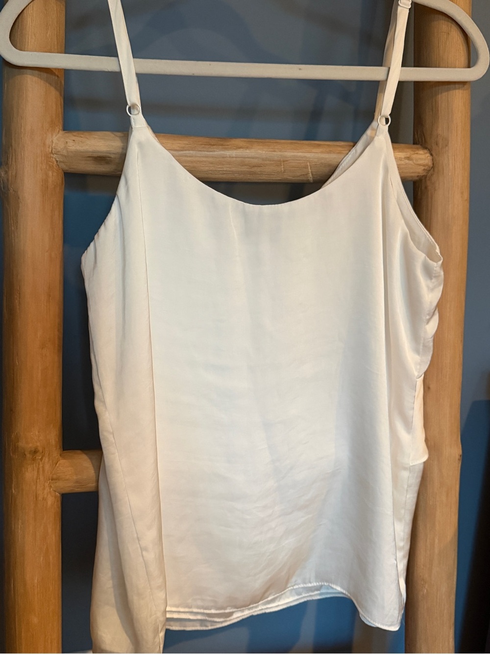 White Ruffle Silky Top - Picture 4 of 5